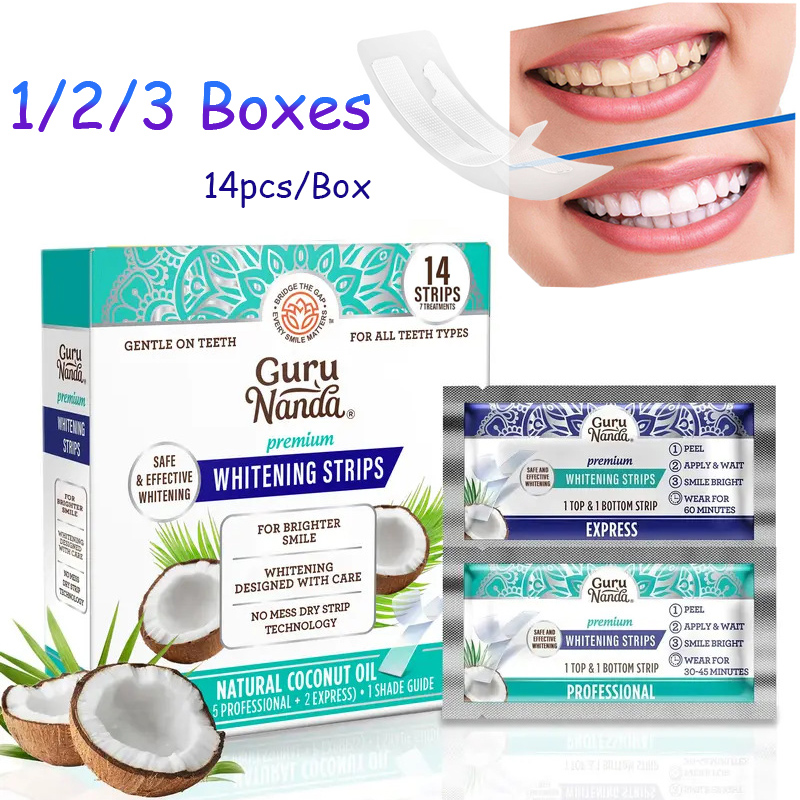 Teeth Whitening Serum - 14개/박스 코코넛 오일 치아 미백 스트립,