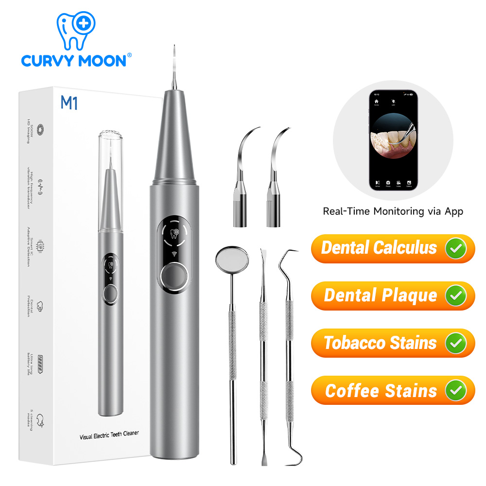 Teeth Whitening Products - CURVY MOON 카메라가 장착된 가시형 전기