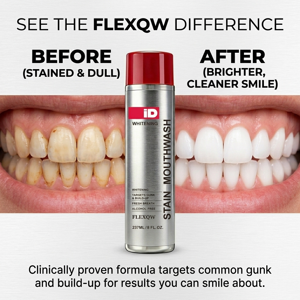 Teeth Whitening Products - 히스마일 ID 화이트닝 스테인 마우스워시 237ml