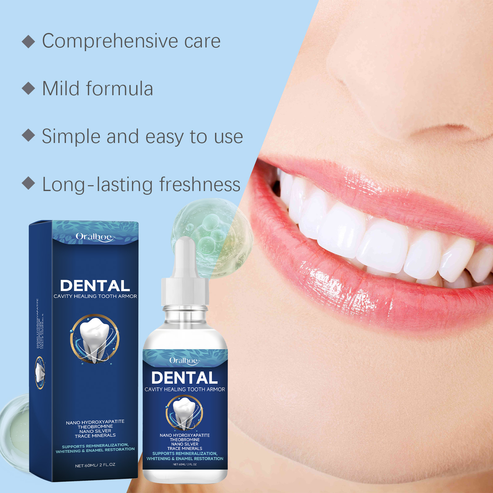 오랄호 치아 미백 세럼 액상 플라그 치석 제거 커피 차 - Teeth Whitening Serum 리뷰 및 가격