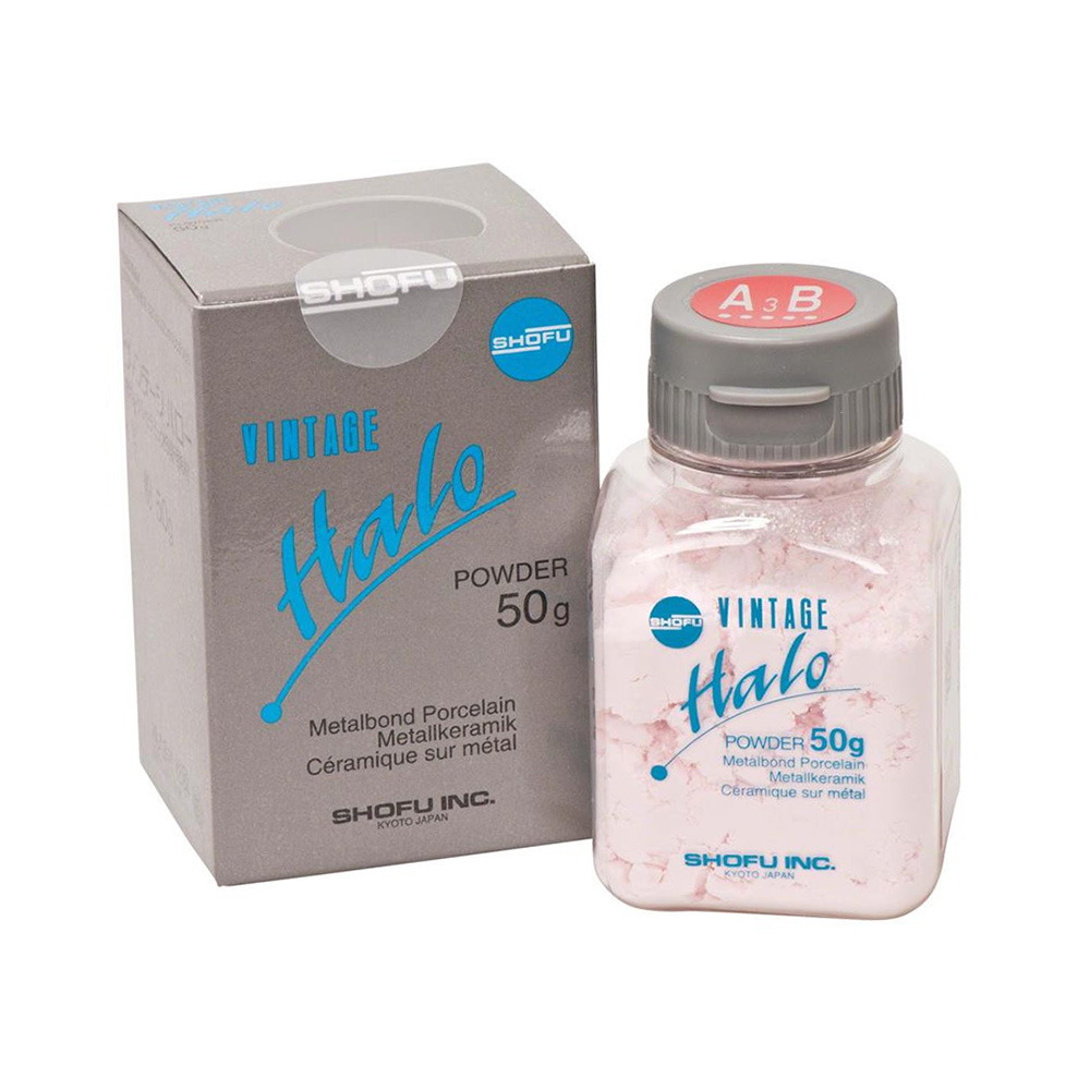 치과 금속 분말 Shofu 빈티지 헤일로 분말 50g  - Teeth Whitening Near Me 리뷰 및 가격