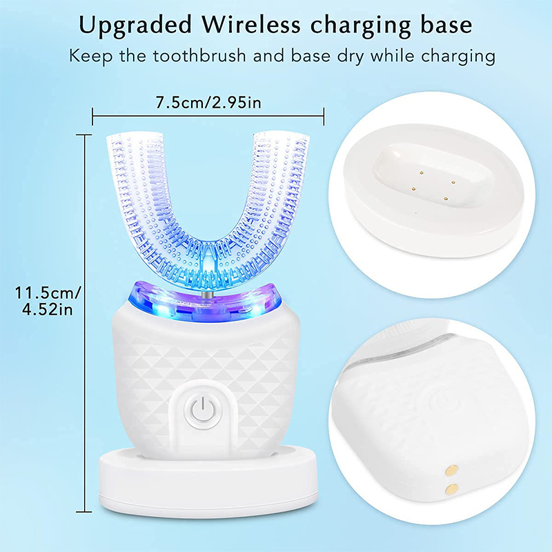 치과 진료 U자형 전동 칫솔 제조업체, 360 도 U자 - Teeth Whitening Blue Light 리뷰 및 가격