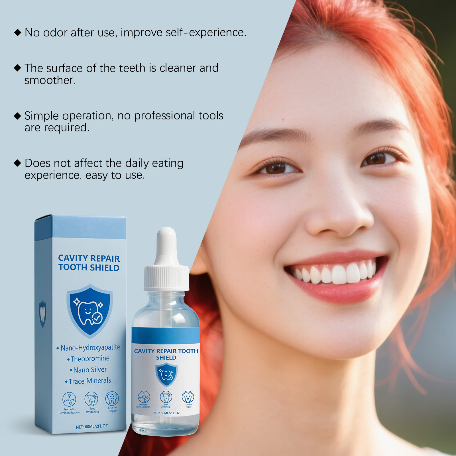 구멍 복구 치아 세럼 순한 치과 관리 액체 치아 미백  - Teeth Whitening Serum 리뷰 및 가격