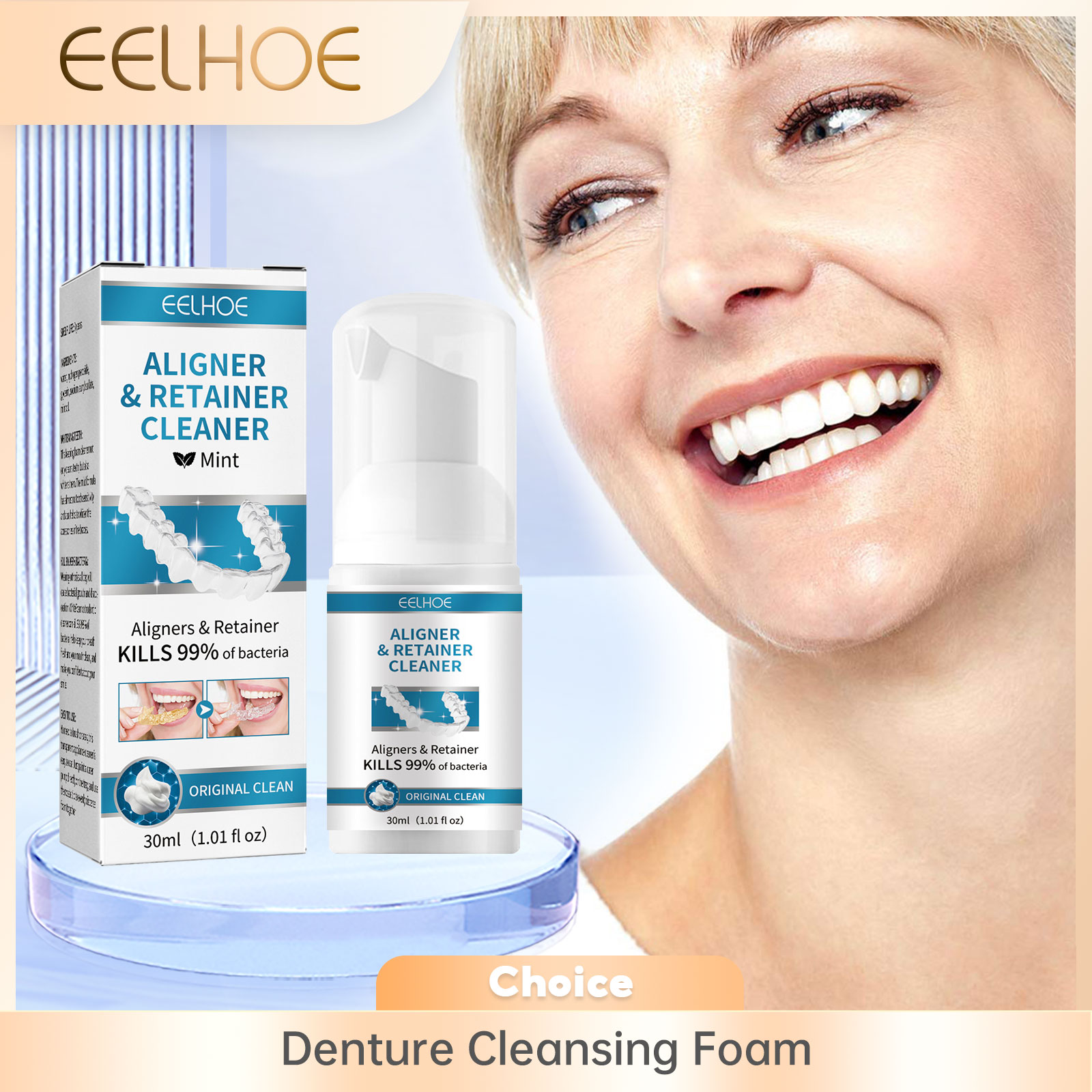 Aligner 틀니 클리너 폼 딥 클리닝 교정기 얼룩  - Teeth Whitening Foam 리뷰 및 가격