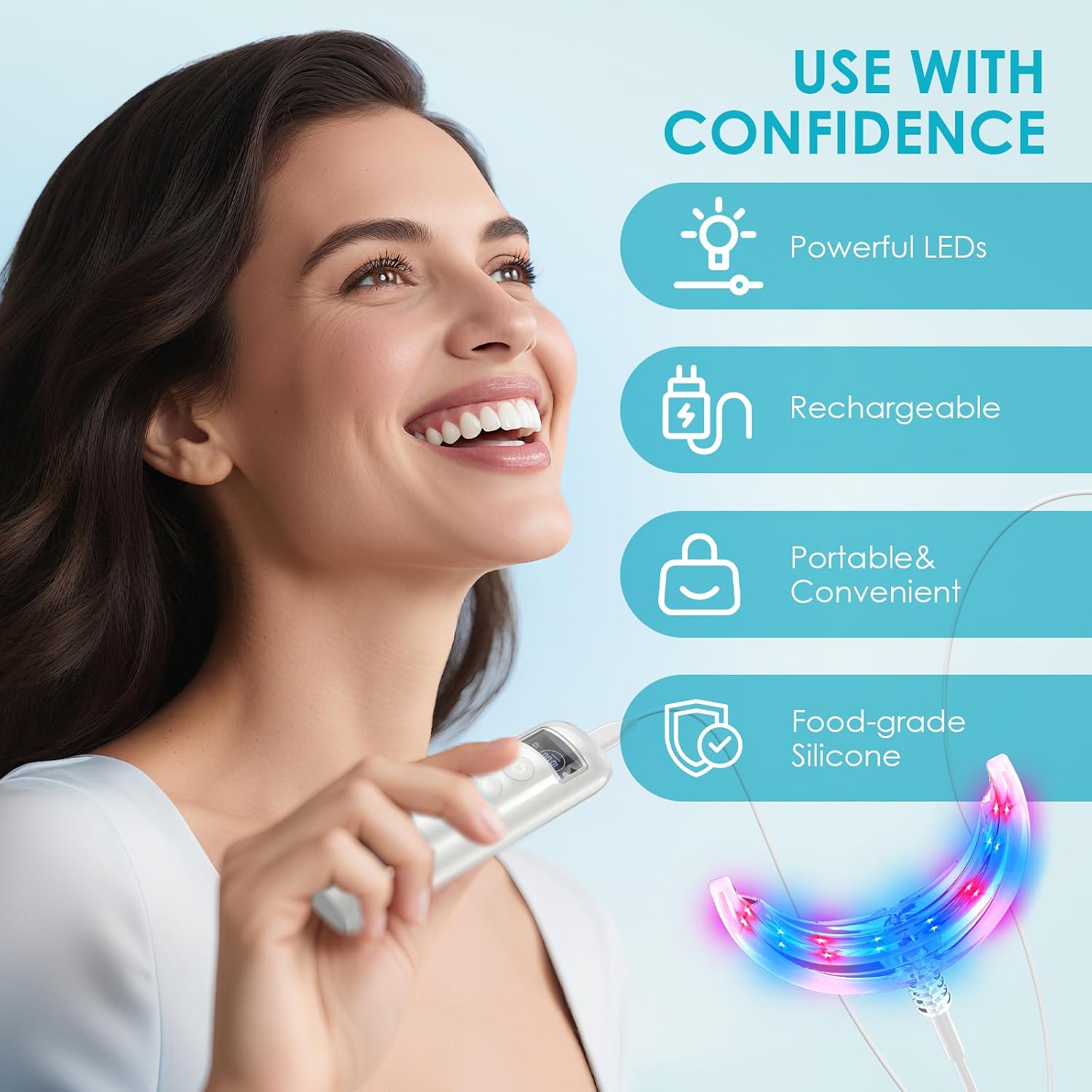 치아 미백 촉진기 16 LED 레드 블루 강화 조명 트 - Teeth Whitening Blue Light 리뷰 및 가격