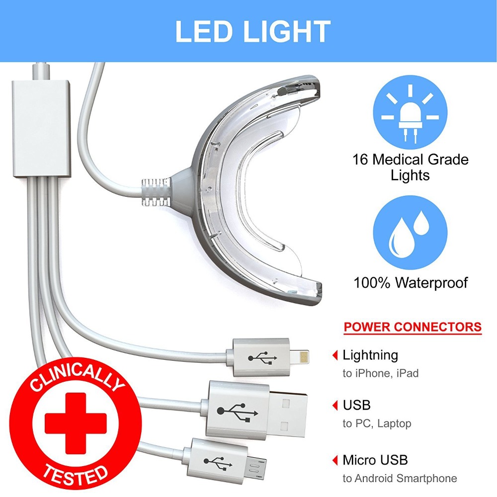 3-in-1 치아 미백 램프 16개의 조명 휴대용 US - Teeth Whitening Blue Light 리뷰 및 가격
