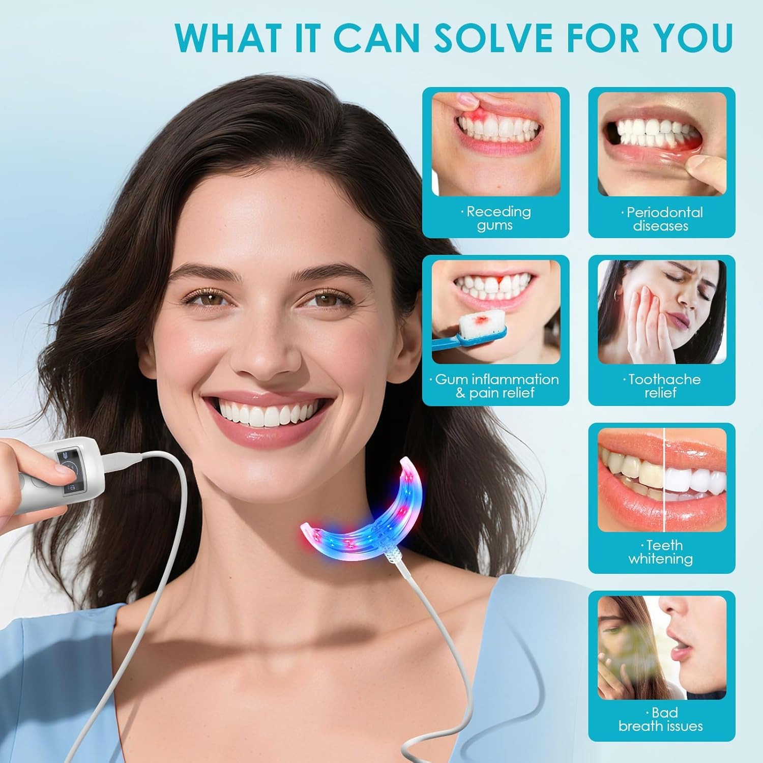 치아 미백 가속기 램프 블루&레드 라이트 LED 구강  - Teeth Whitening Blue Light 리뷰 및 가격